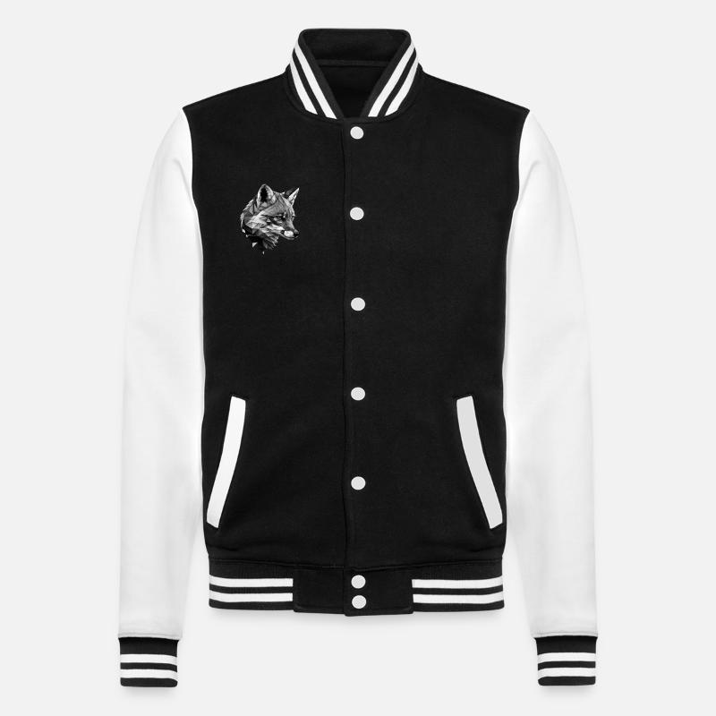 Faeyr - College-Sweatjacke - Schwarz/Weiß
