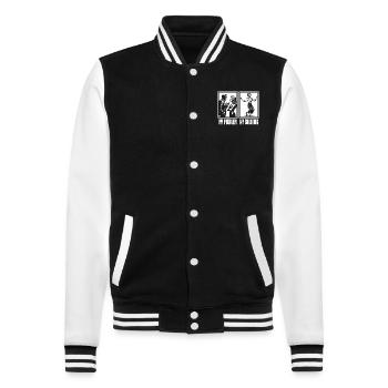 Dance Teacher My Problem My Pictogram Mom Dad - College Sweat Jacket - black/white - Front - Nik (191cm) & Marisol (170cm)