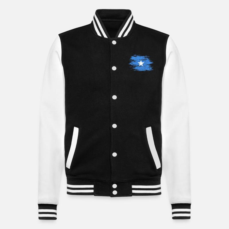 Drapeau de la Somalie utilisé - Veste Teddy - noir/blanc