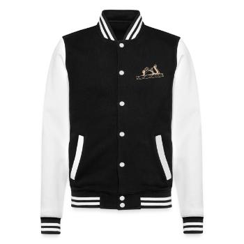 Menuisier Rabot Design - Veste Teddy - noir/blanc - Devant - Nik (191cm) & Marisol (170cm)