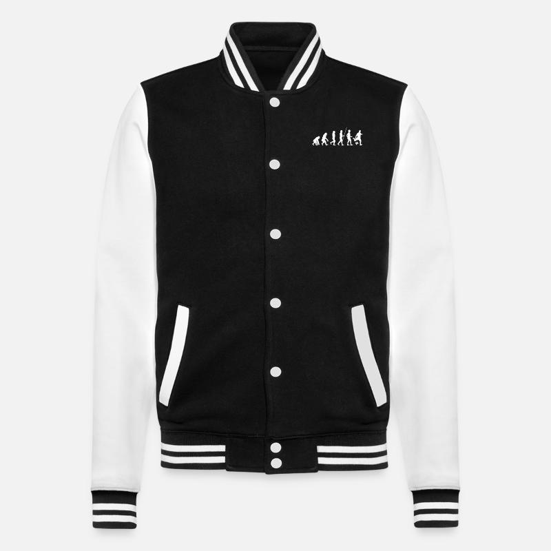 Football evolution - College Sweat Jacket - black/white