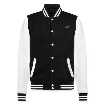 Truck Driver Truck Truck Pocket Design - College Sweat Jacket - black/white - Front - Nik (191cm) & Marisol (170cm)