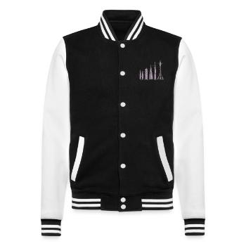 the 7 largest buildings in the world - College Sweat Jacket - black/white - Front - Nik (191cm) & Marisol (170cm)