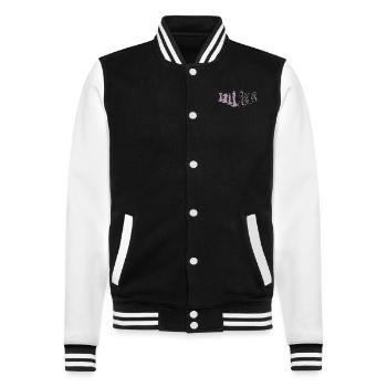Chess Player Gift Ideas Chess - College Sweat Jacket - black/white - Front - Nik (191cm) & Marisol (170cm)