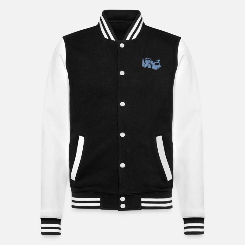 Baggerfahrer Radlader Bagger - College-Sweatjacke - Schwarz/Weiß