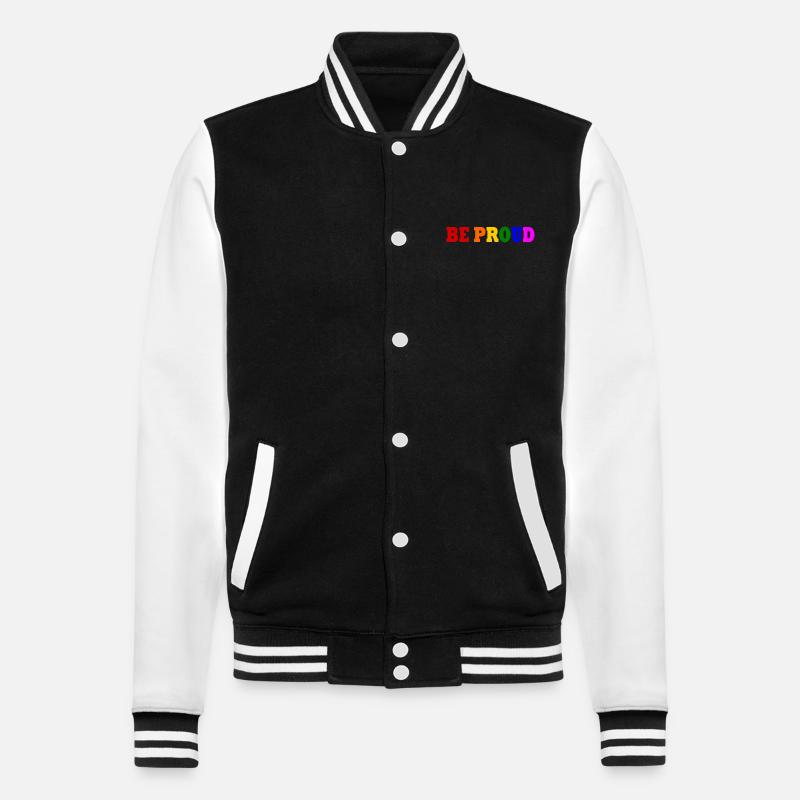 Be proud - Veste Teddy - noir/blanc