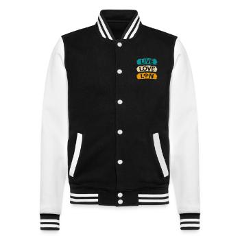 Network Administrator System Administrator Network - College Sweat Jacket - black/white - Front - Nik (191cm) & Marisol (170cm)