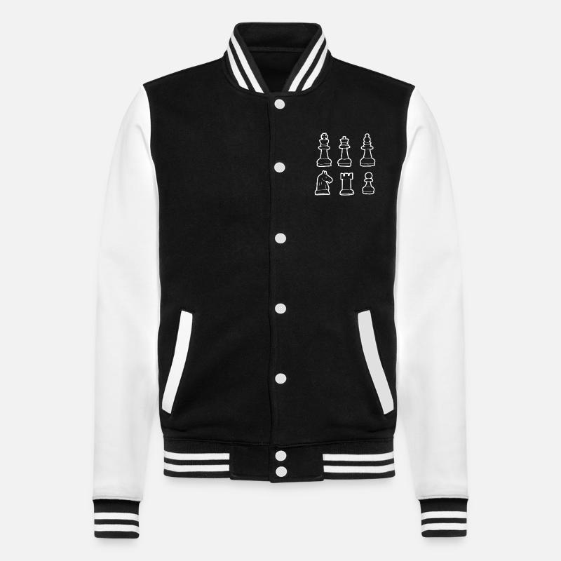 Pièces d’échecs - Veste Teddy - noir/blanc