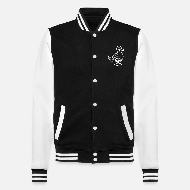 Duck Ducks - College Sweat Jacket - black/white