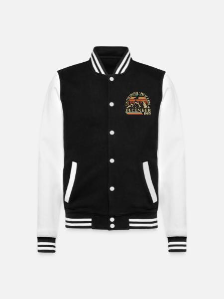 Jahrgang Dezember 1985, Genial seit Dezember 1985 - College-Sweatjacke - Schwarz/Weiß