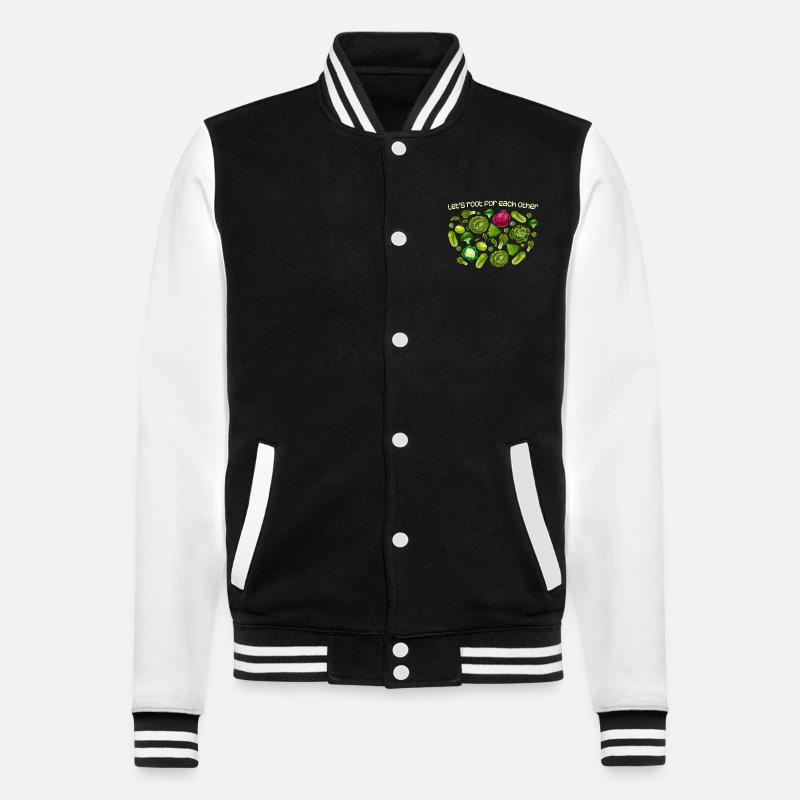 Inspirational Root Vegetables Motivational - College Sweat Jacket - black/white