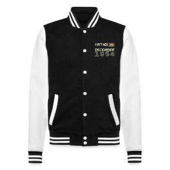 1954 December 1954 Jubilee December 1954 - College Sweat Jacket - black/white - Front - Nik (191cm) & Marisol (170cm)