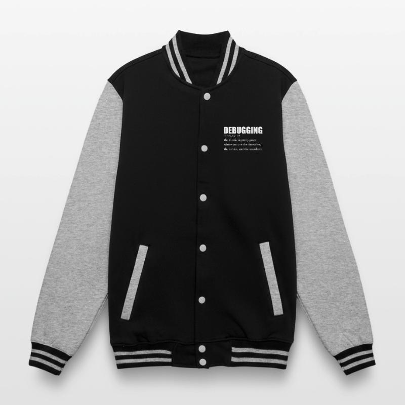 Programmer Debugging Definition Funny IT Developer College Sweat Jacket