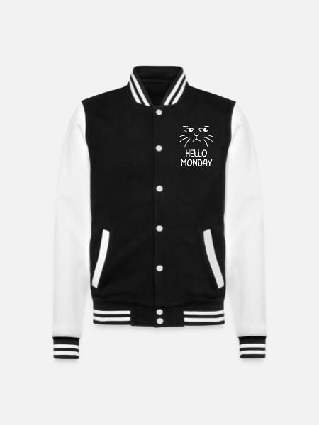 Hello Monday - College-Sweatjacke - Schwarz/Weiß