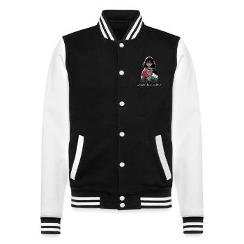 Libérez Palestine Girl - Veste Teddy - noir/blanc - Devant - Nik (191cm) & Marisol (170cm)