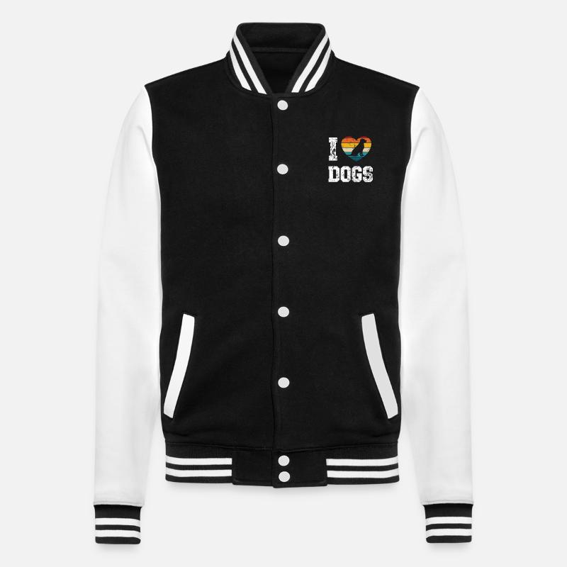 J’adore les chiens - Veste Teddy - noir/blanc