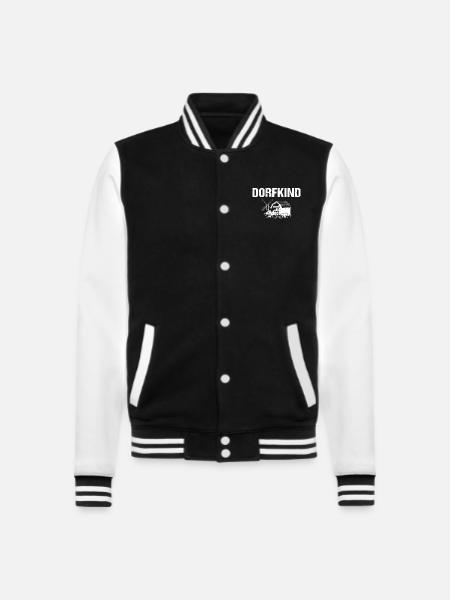 Dorfkind Bauernhof Landleben Dorf - College-Sweatjacke - Schwarz/Weiß