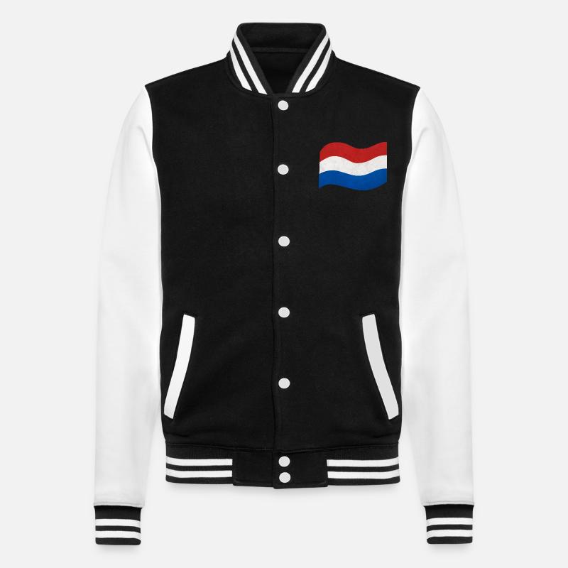 Drapeau des Pays-Bas - Veste Teddy - noir/blanc