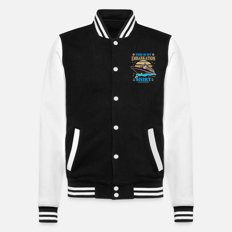 Dies ist mein Einschiffungsshirt - College-Sweatjacke - Schwarz/Weiß