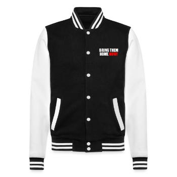 Bring them home now - College Sweat Jacket - black/white - Front - Nik (191cm) & Marisol (170cm)
