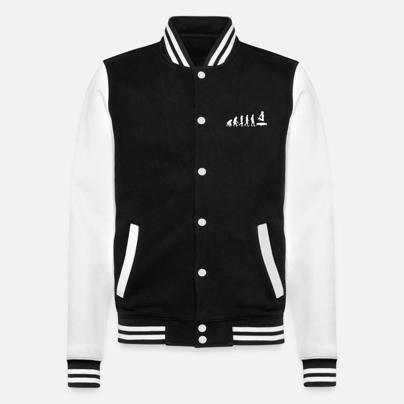Trampolin Evolution - College-Sweatjacke - Schwarz/Weiß