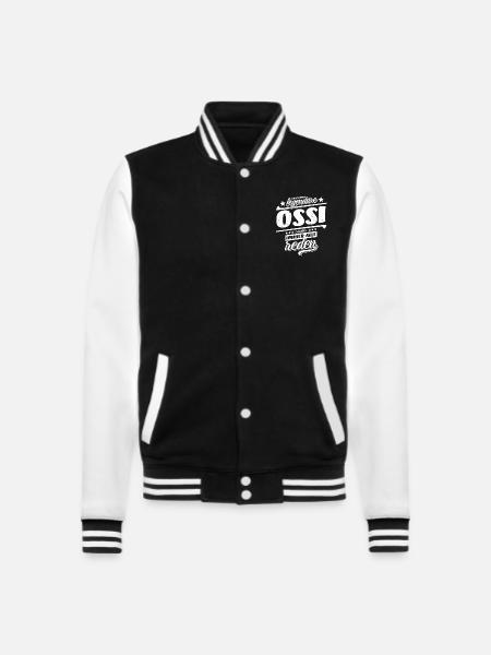 Ich bin dieser legendäre Ossi von dem alle reden - College-Sweatjacke - Schwarz/Weiß
