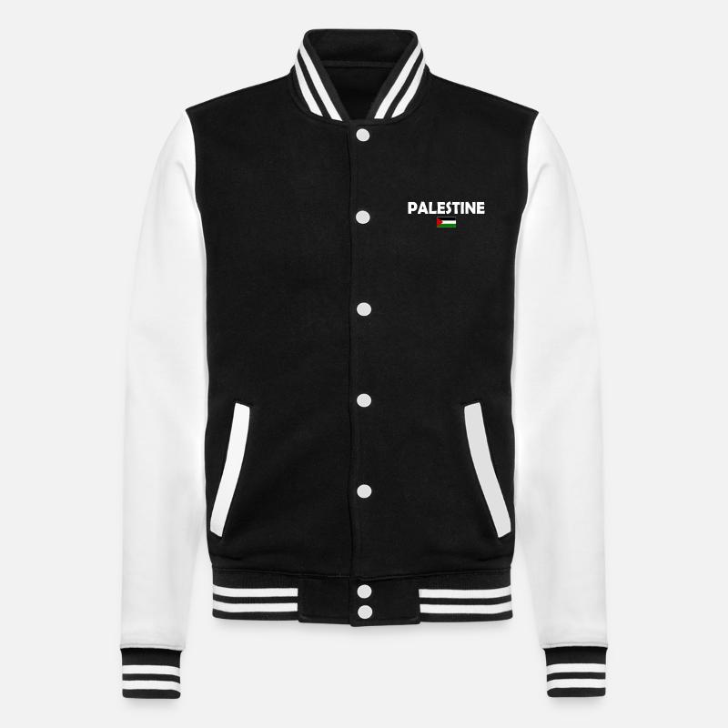Free Palestine - College-Sweatjacke - Schwarz/Weiß