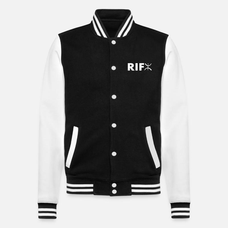Rif - College Sweat Jacket - black/white