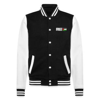 Free palestine - Veste Teddy - noir/blanc - Devant - Nik (191cm) & Marisol (170cm)