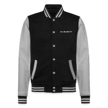 Humanity - College-Sweatjacke - Schwarz/Grau meliert - Vorne - Nik (191cm) & Marisol (170cm)