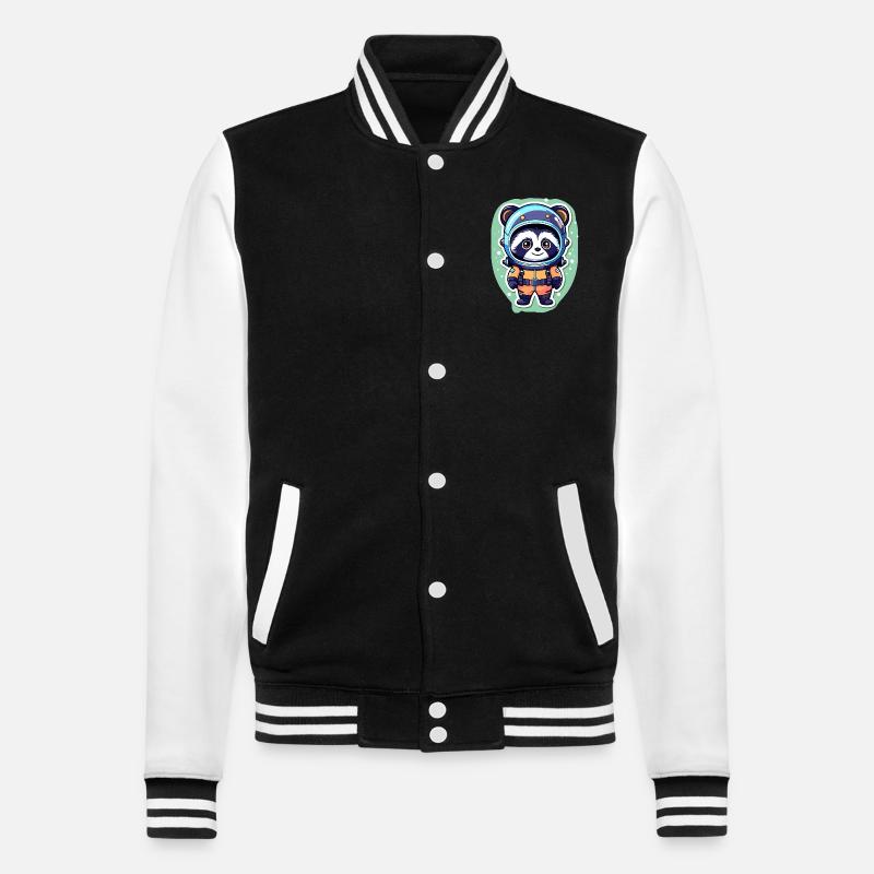 Illustration d’astronaute raton laveur - Veste Teddy - noir/blanc