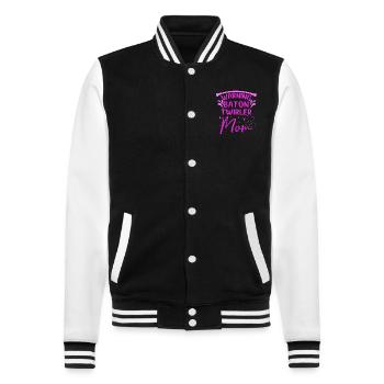 Baton Twirling Warning Baton Twirler Mom Gifts - College-Sweatjacke - Schwarz/Weiß - Vorne - Nik (191cm) & Marisol (170cm)