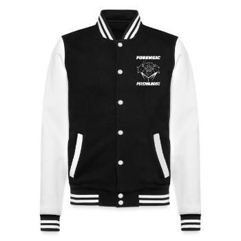 Psychologue médico-légal professionnel Cadeau médico-légal - Veste Teddy - noir/blanc - Devant - Nik (191cm) & Marisol (170cm)
