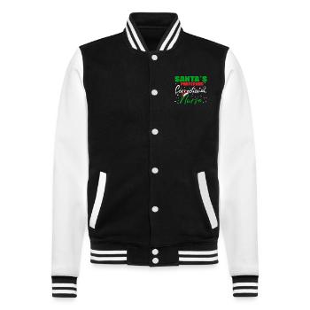 Correctional Nurse Dealing With Inmates Nurse Wife - College Sweat Jacket - black/white - Front - Nik (191cm) & Marisol (170cm)