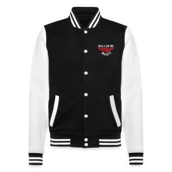 Skills on the Wheels Slotcar racing Gift Idea - College-Sweatjacke - Schwarz/Weiß - Vorne - Nik (191cm) & Marisol (170cm)