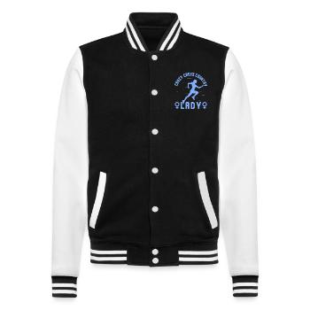 Cadeau de course XC drôle XC Runner Edition - Veste Teddy - noir/blanc - Devant - Nik (191cm) & Marisol (170cm)