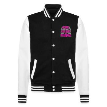 Paranormal Ghost Hunter Normal Is Overrated Gifts - College-Sweatjacke - Schwarz/Weiß - Vorne - Nik (191cm) & Marisol (170cm)