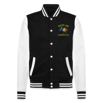 Artist Painter Graphic Have An Expressive Day Gift - College Sweat Jacket - black/white - Front - Nik (191cm) & Marisol (170cm)