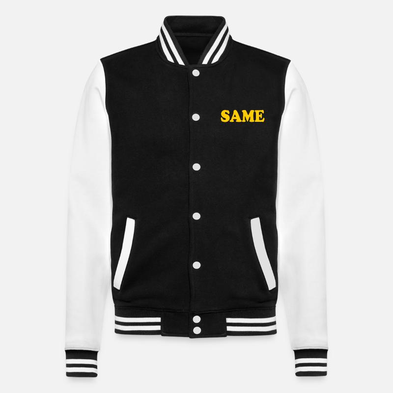 Same - College Sweat Jacket - black/white