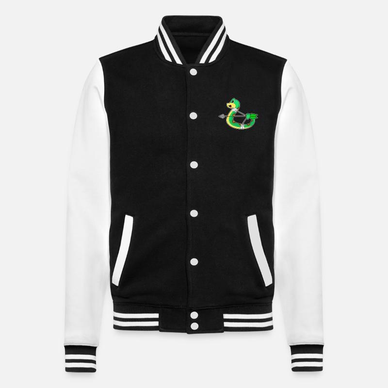 Snake Archer Bow - College Sweat Jacket - black/white