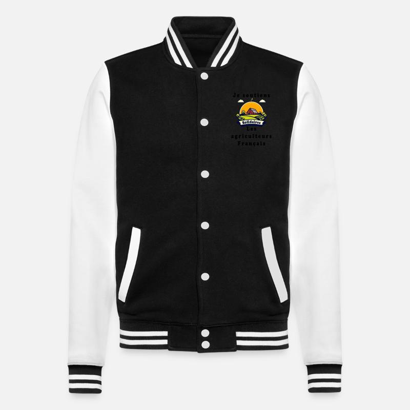 Farmer Support #5 - College Sweat Jacket - black/white
