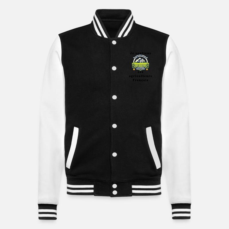 Farmer Support #7 - College Sweat Jacket - black/white