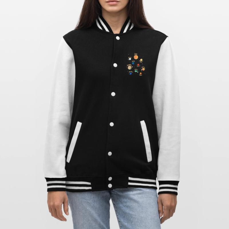 Solar System Planets Knowledge Outer Space for Kid College Sweat Jacket