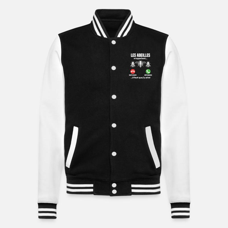 Les abeilles m appellent... - Veste Teddy - noir/blanc