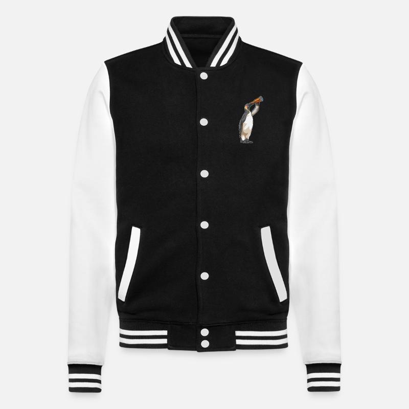 Pingouin avec télescope - Veste Teddy - noir/blanc
