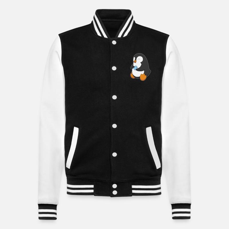 Penguin - Veste Teddy - noir/blanc