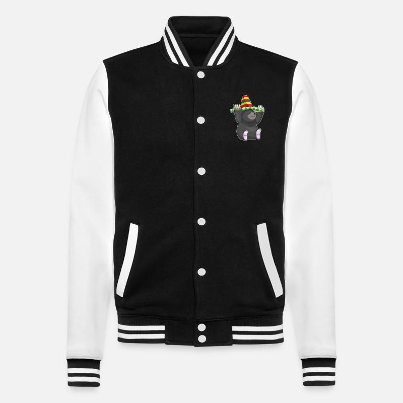 Mole Mexican Hat - College Sweat Jacket - black/white