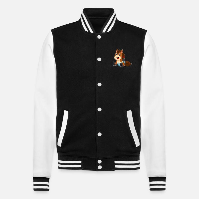 Bébé cheval - Veste Teddy - noir/blanc