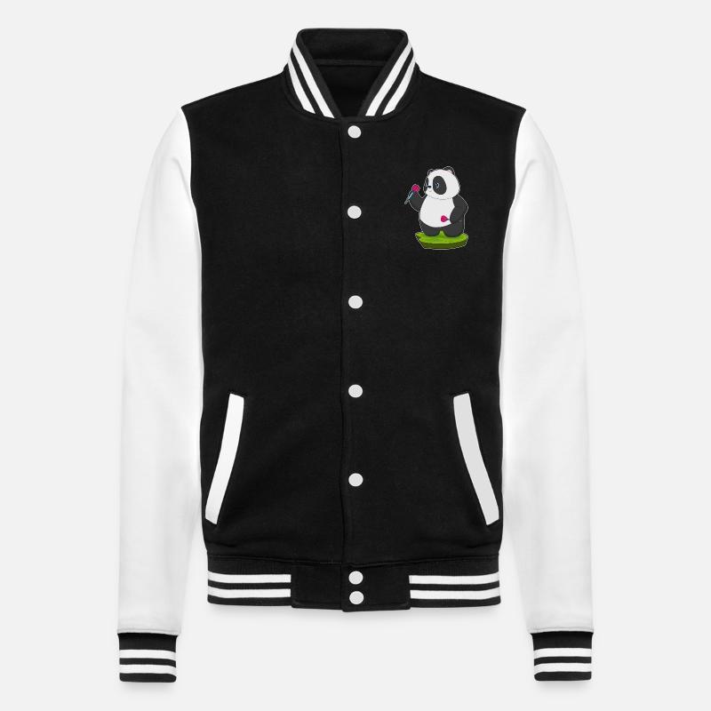 Fléchette Panda Dartpfeil - Veste Teddy - noir/blanc