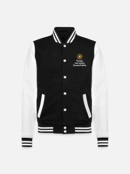 Pommes Essbare Sonnenstrahlen Lustiger Spruch - College-Sweatjacke - Schwarz/Weiß